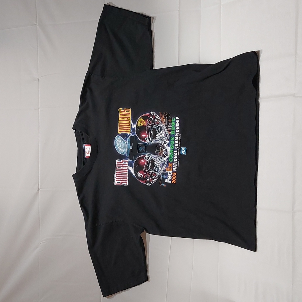 2005 Orange bowl Tee Shirt USC Trojans Oklahoma Sooners National Championship
